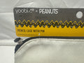 Yoobi x Peanuts Snoopy Pencil Case With Pin Canvas Black White Zip Pouch