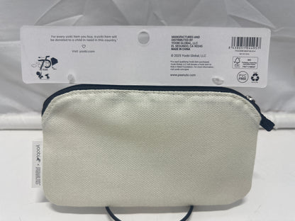 Yoobi x Peanuts Snoopy Pencil Case With Pin Canvas Black White Zip Pouch