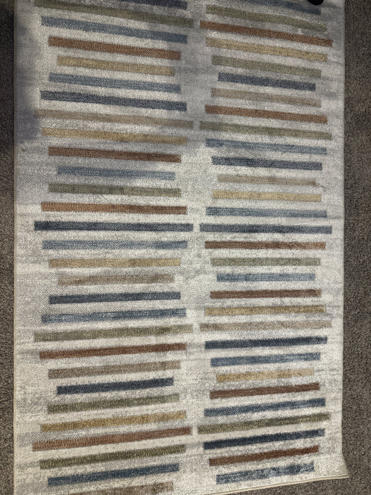 Nuloom Ros Striped Columns Pet Friendly Machine Washable Area Rug 3x5