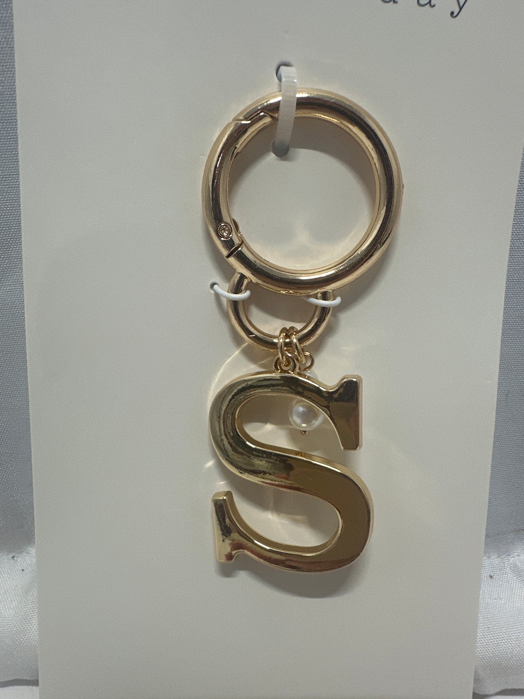 A New Day Gold Letter S Bag Charm Purse Keychain Initial Charm