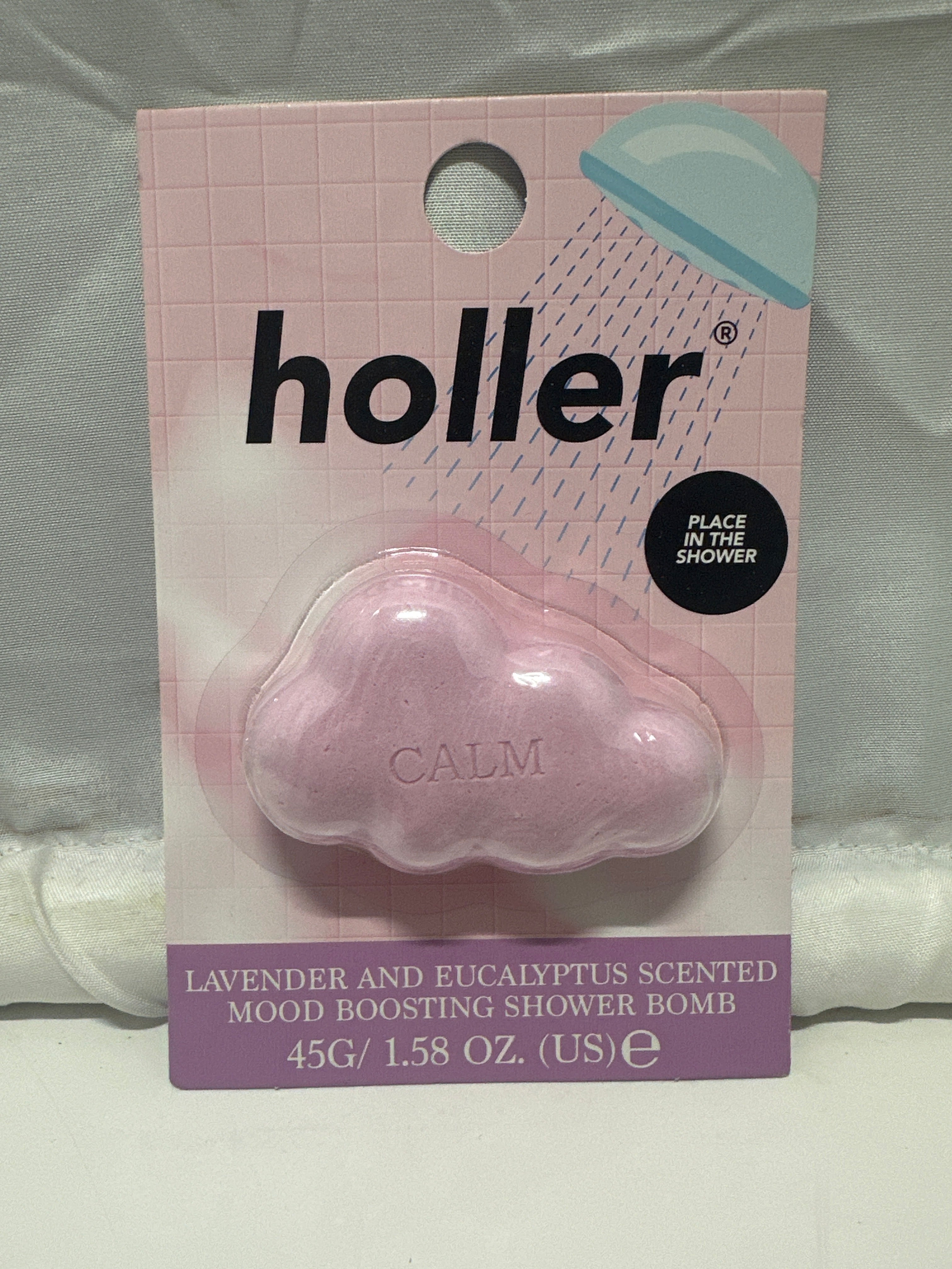 Holler Cloud Nine Lavender and Eucalyptus Mood Boosting Shower Bomb 1.58 oz