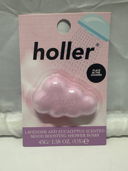 Holler Cloud Nine Lavender and Eucalyptus Mood Boosting Shower Bomb 1.58 oz