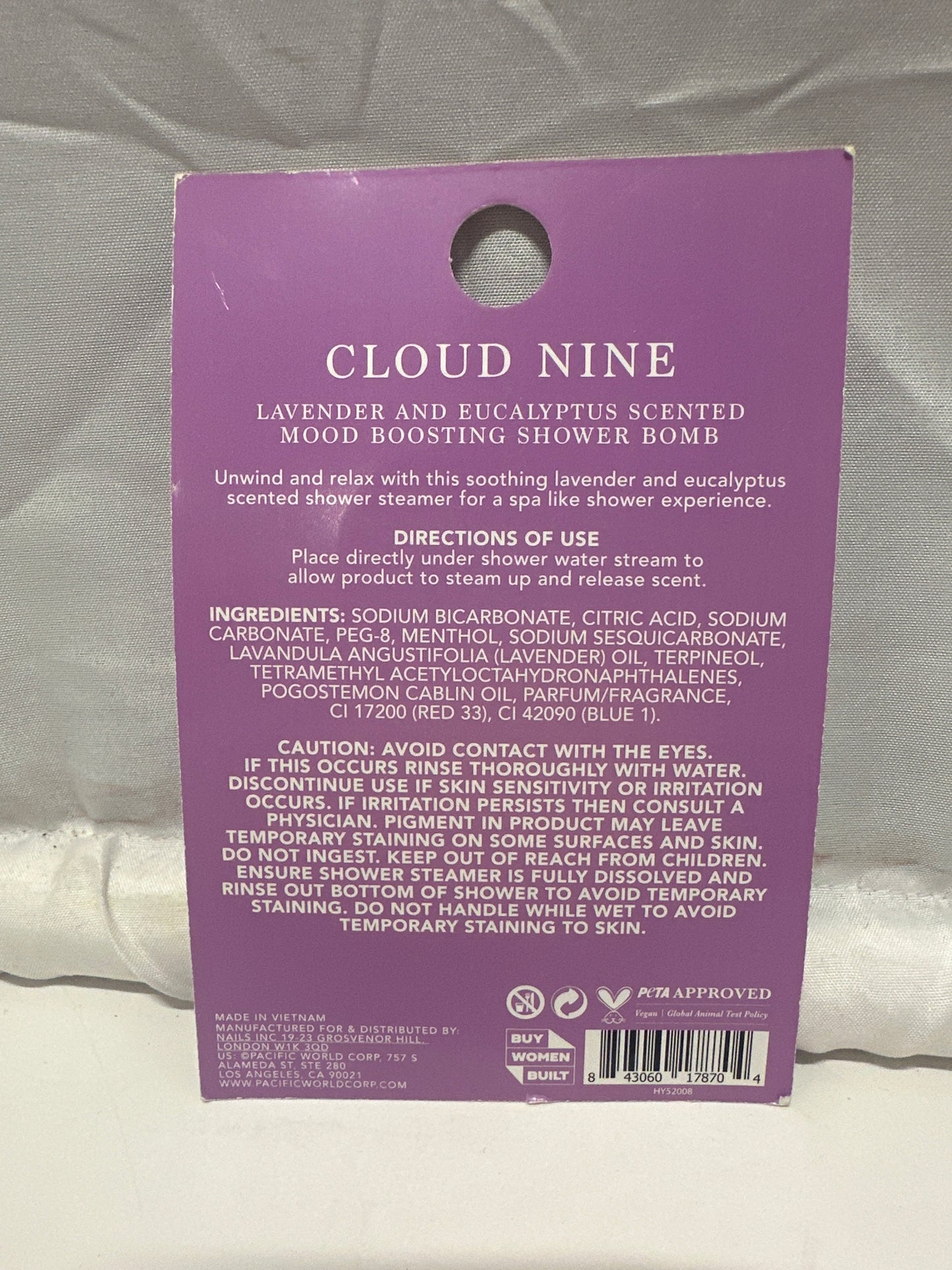 Holler Cloud Nine Lavender and Eucalyptus Mood Boosting Shower Bomb 1.58 oz