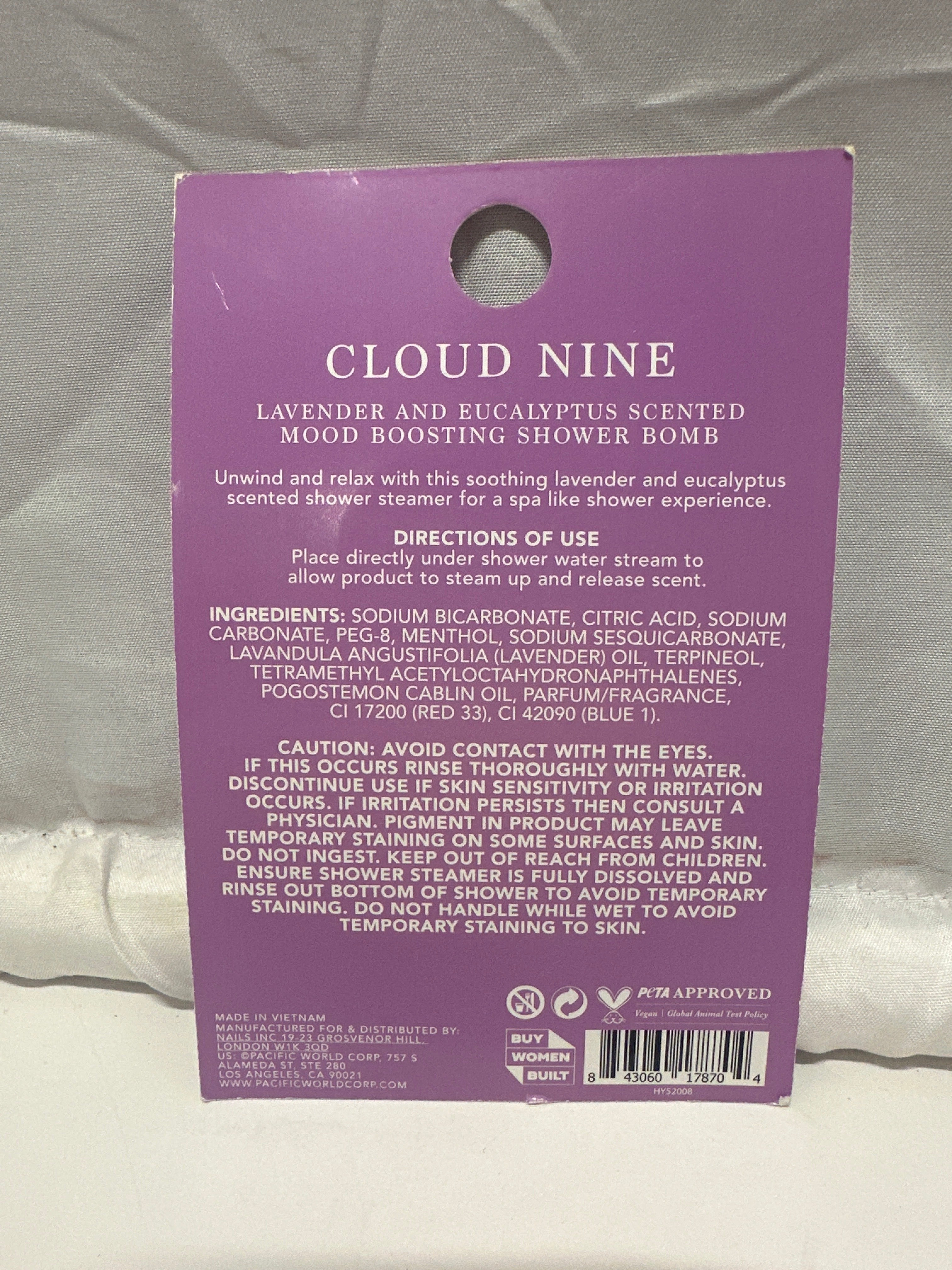 Holler Cloud Nine Lavender and Eucalyptus Mood Boosting Shower Bomb 1.58 oz