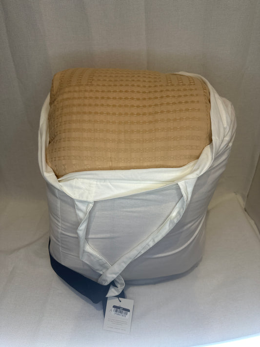 Woven Textured Squares Comforter Bedding Set Blush - Hearth & Hand™ with Magnolia-King