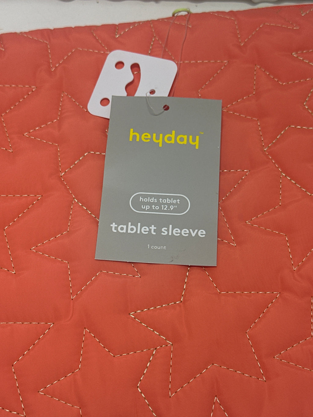 Heyday Orange Star Pattern Tablet Sleeve Case Fits Tablets Up To 12.9"