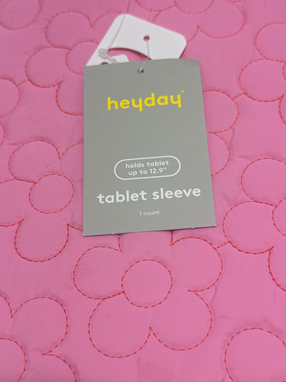 Heyday Pink Floral Quilted Tablet Sleeve Case Fits Tablets Up to 12.9"