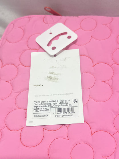 Heyday Pink Floral Quilted Tablet Sleeve Case Fits Tablets Up to 12.9"