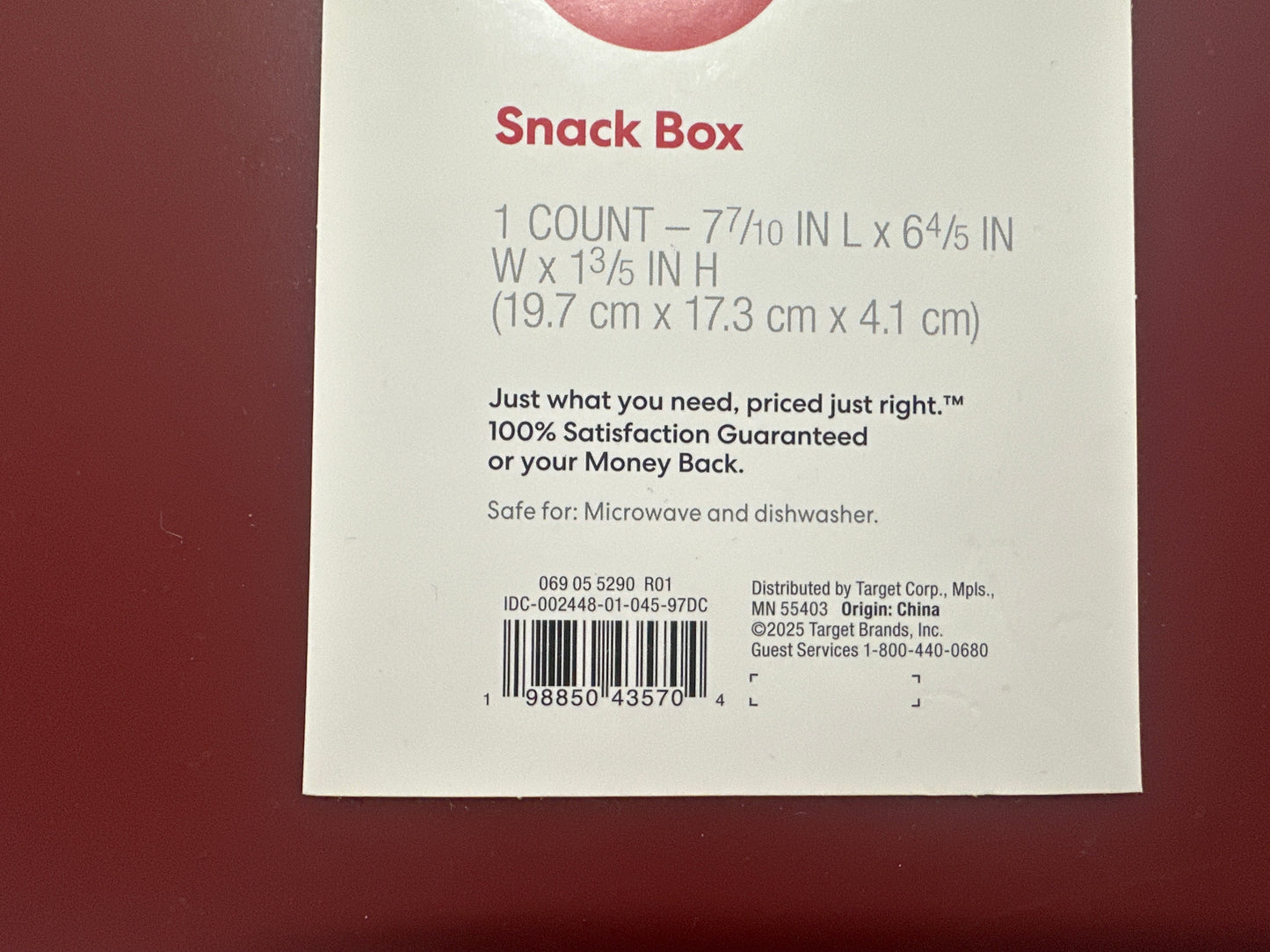 Dealworthy Snack Box 8 Compartment Red Bento Food Storage Container