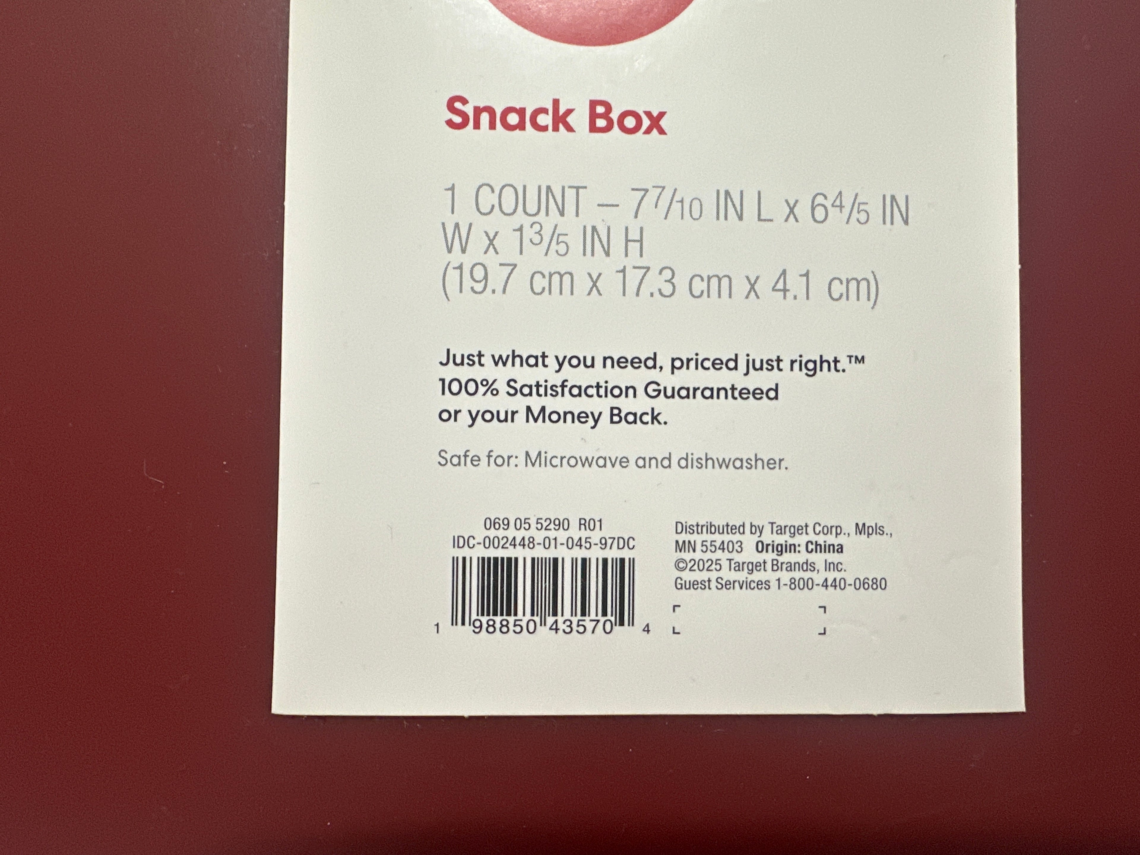 Dealworthy Snack Box 8 Compartment Red Bento Food Storage Container