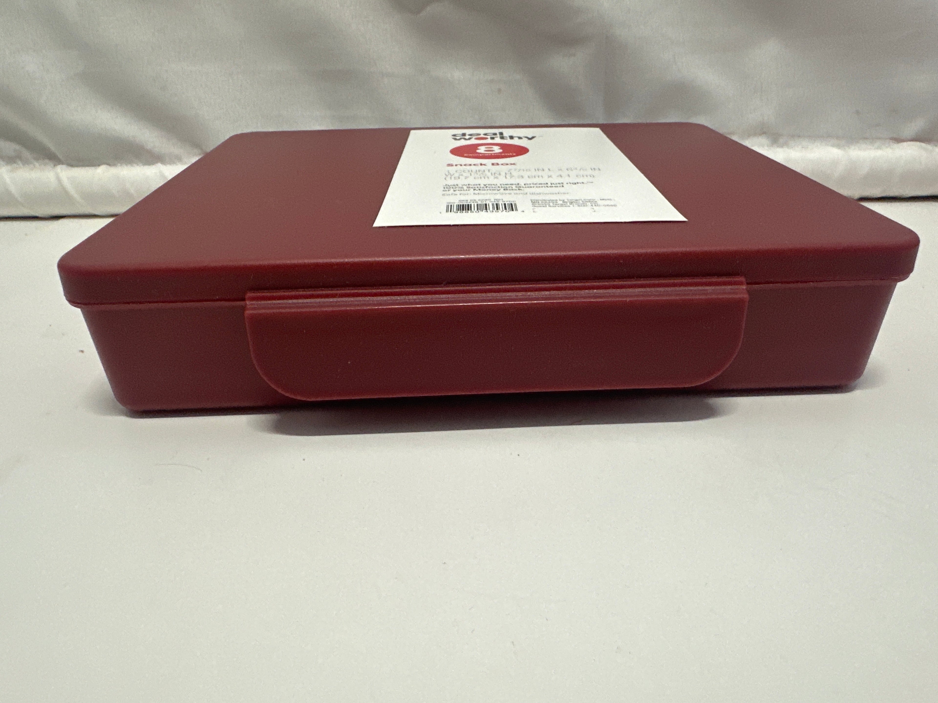 Dealworthy Snack Box 8 Compartment Red Bento Food Storage Container