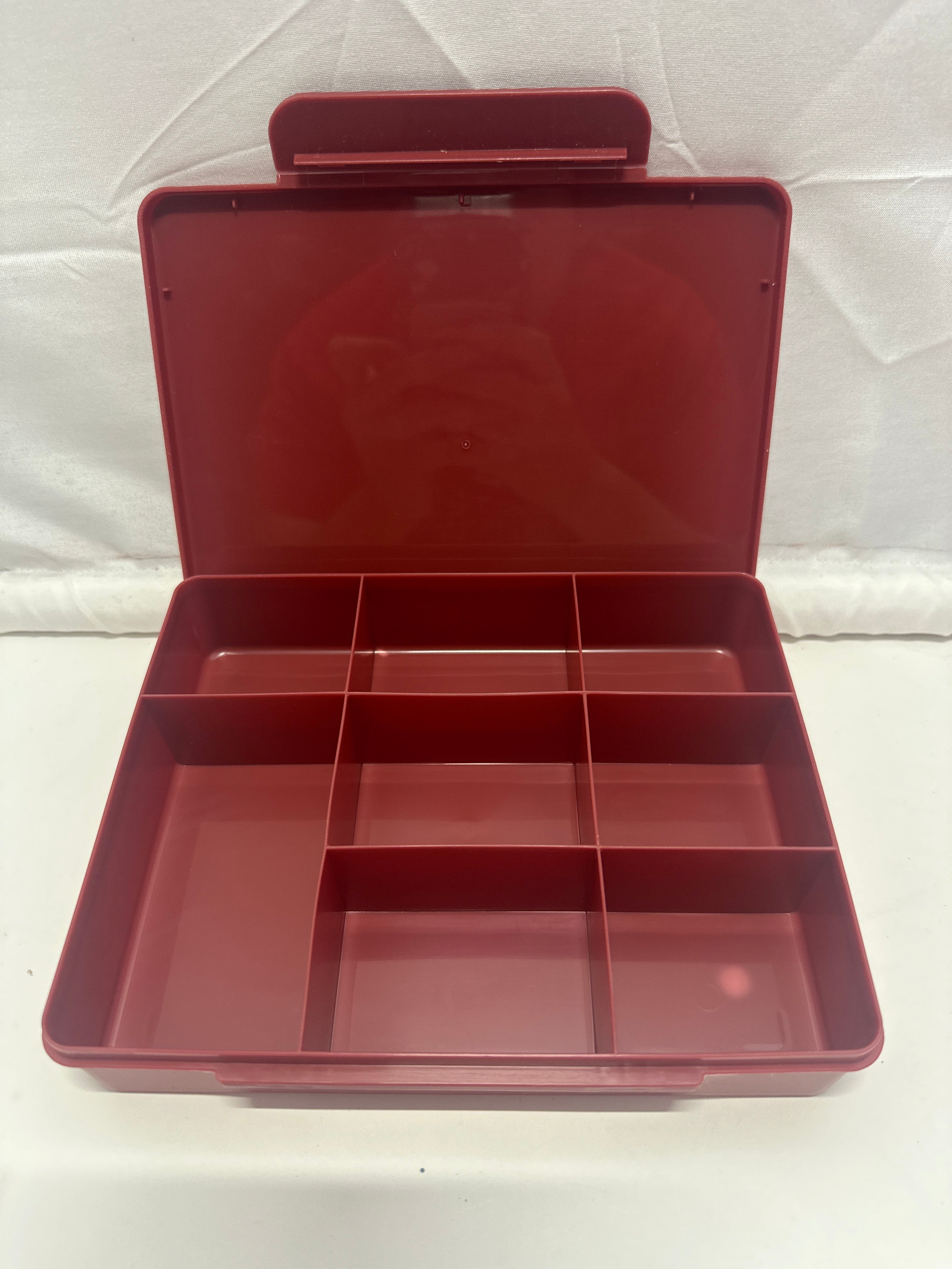 Dealworthy Snack Box 8 Compartment Red Bento Food Storage Container