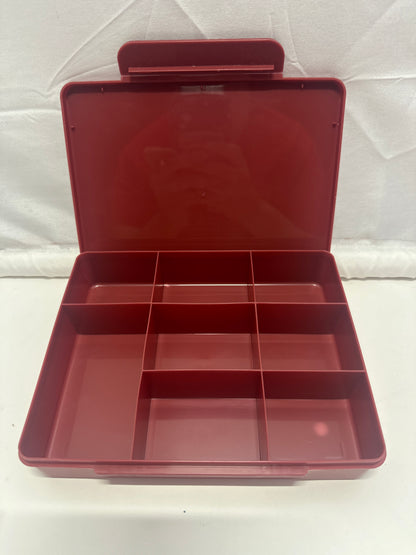 Dealworthy Snack Box 8 Compartment Red Bento Food Storage Container