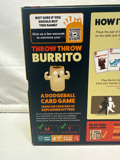 Throw Throw Burrito Original Edition Dodgeball Card Party Game Ages 7+ 2-6