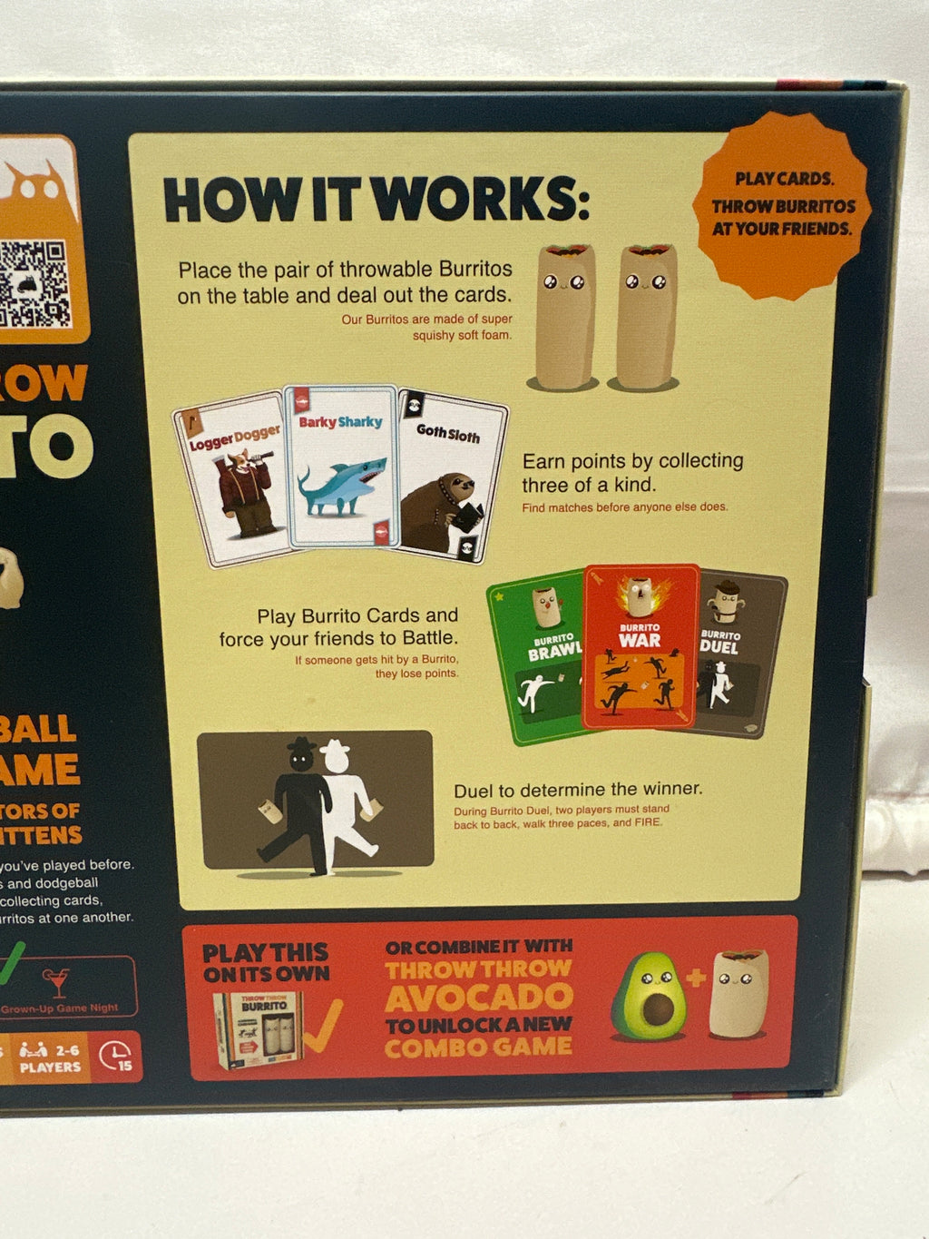 Throw Throw Burrito Original Edition Dodgeball Card Party Game Ages 7+ 2-6