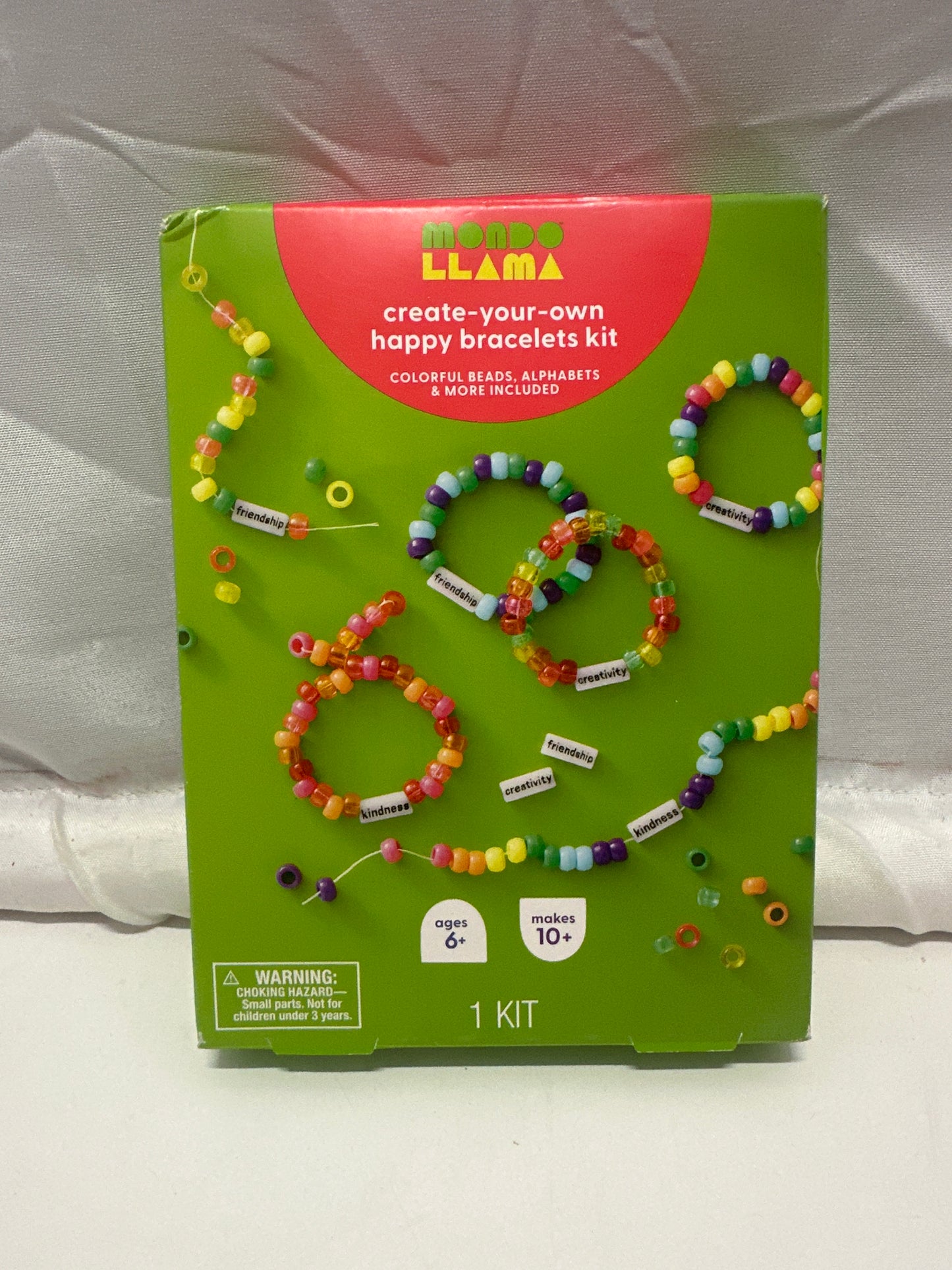 Mondo Llama Create Your Own Happy Bracelets Kit Colorful Beads Ages 6+