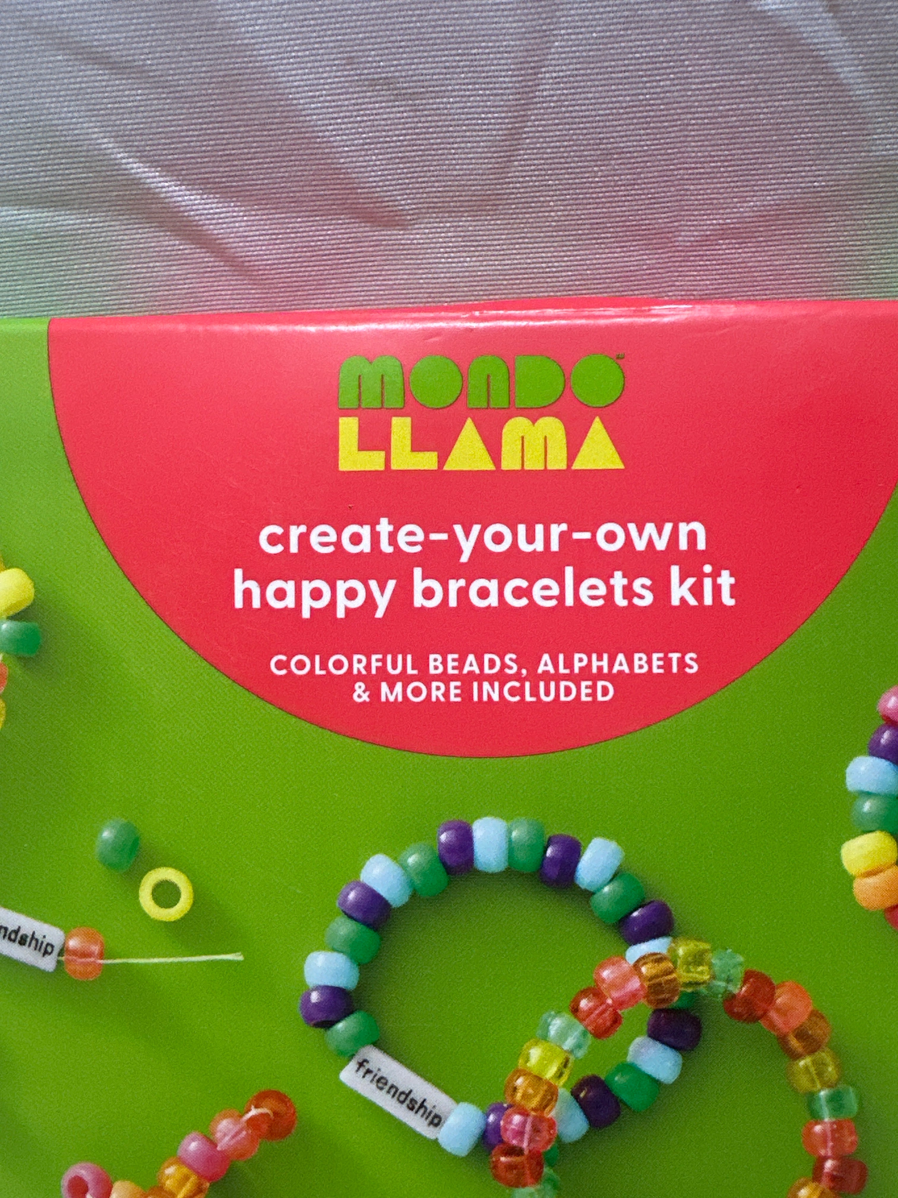 Mondo Llama Create Your Own Happy Bracelets Kit Colorful Beads Ages 6+