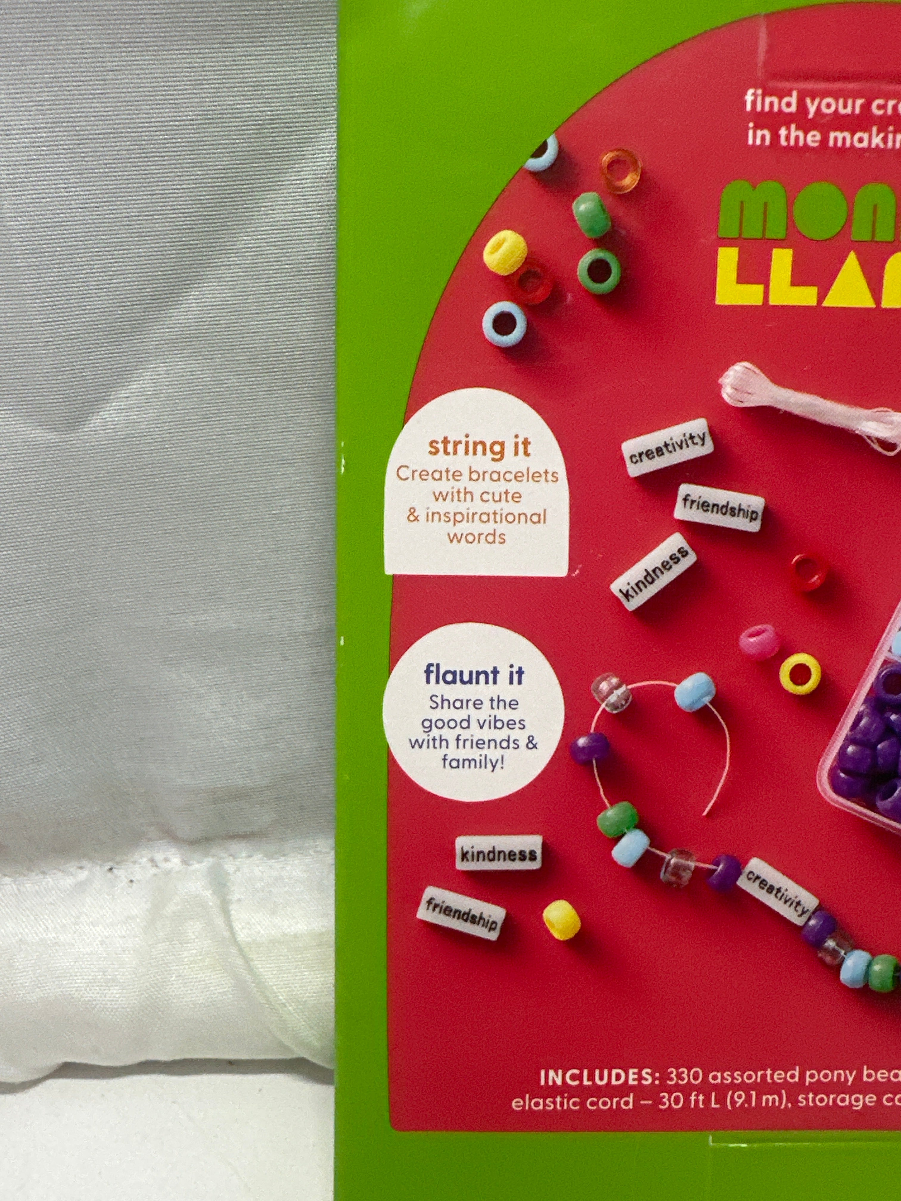 Mondo Llama Create Your Own Happy Bracelets Kit Colorful Beads Ages 6+