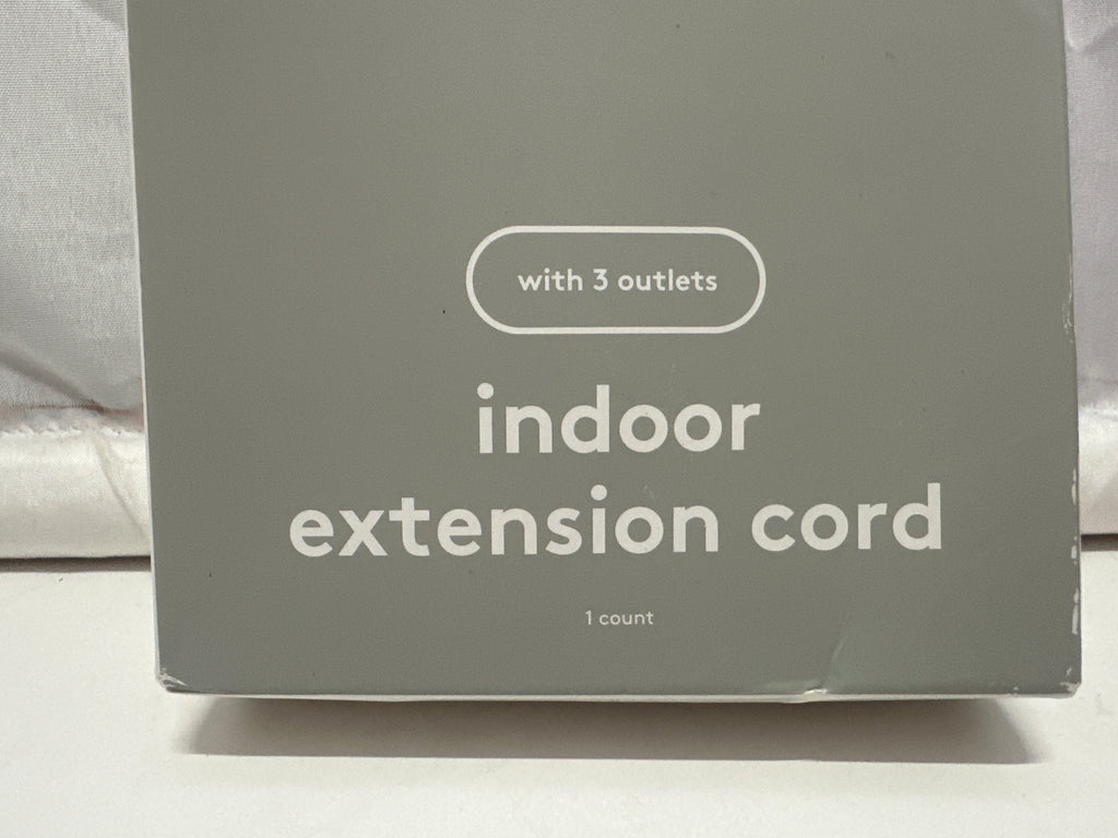 heyday 12ft Indoor Extension Cord 3 Outlet Black 16/3 13A 1625W