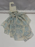 A New Day Blue Floral Chiffon Hair Wrap Scrunchie Bow Scarf Hair Elastic