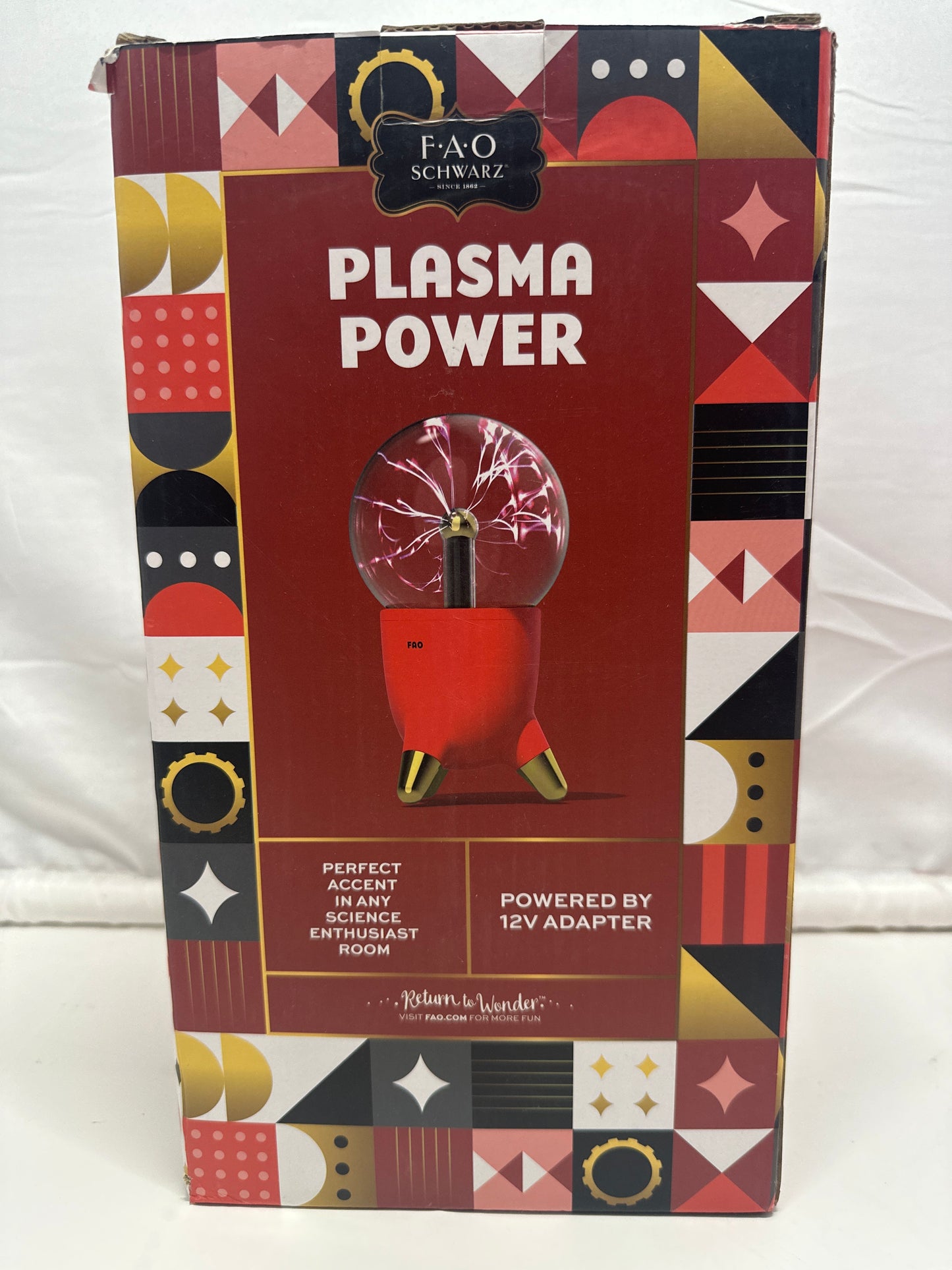 FAO Schwarz Lightning Plasma Ball Touch & Sound Sensitive Red