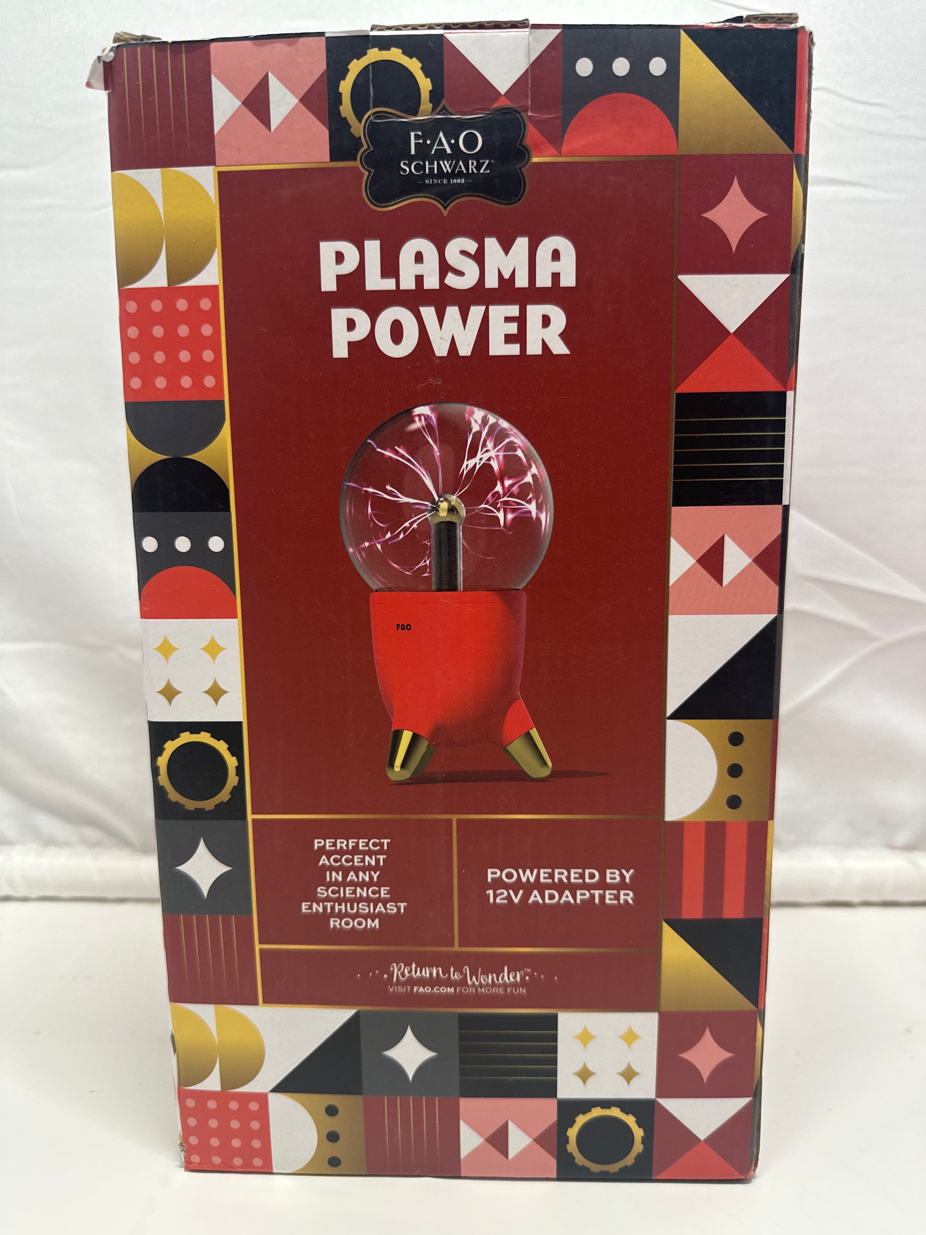 FAO Schwarz Lightning Plasma Ball Touch & Sound Sensitive Red
