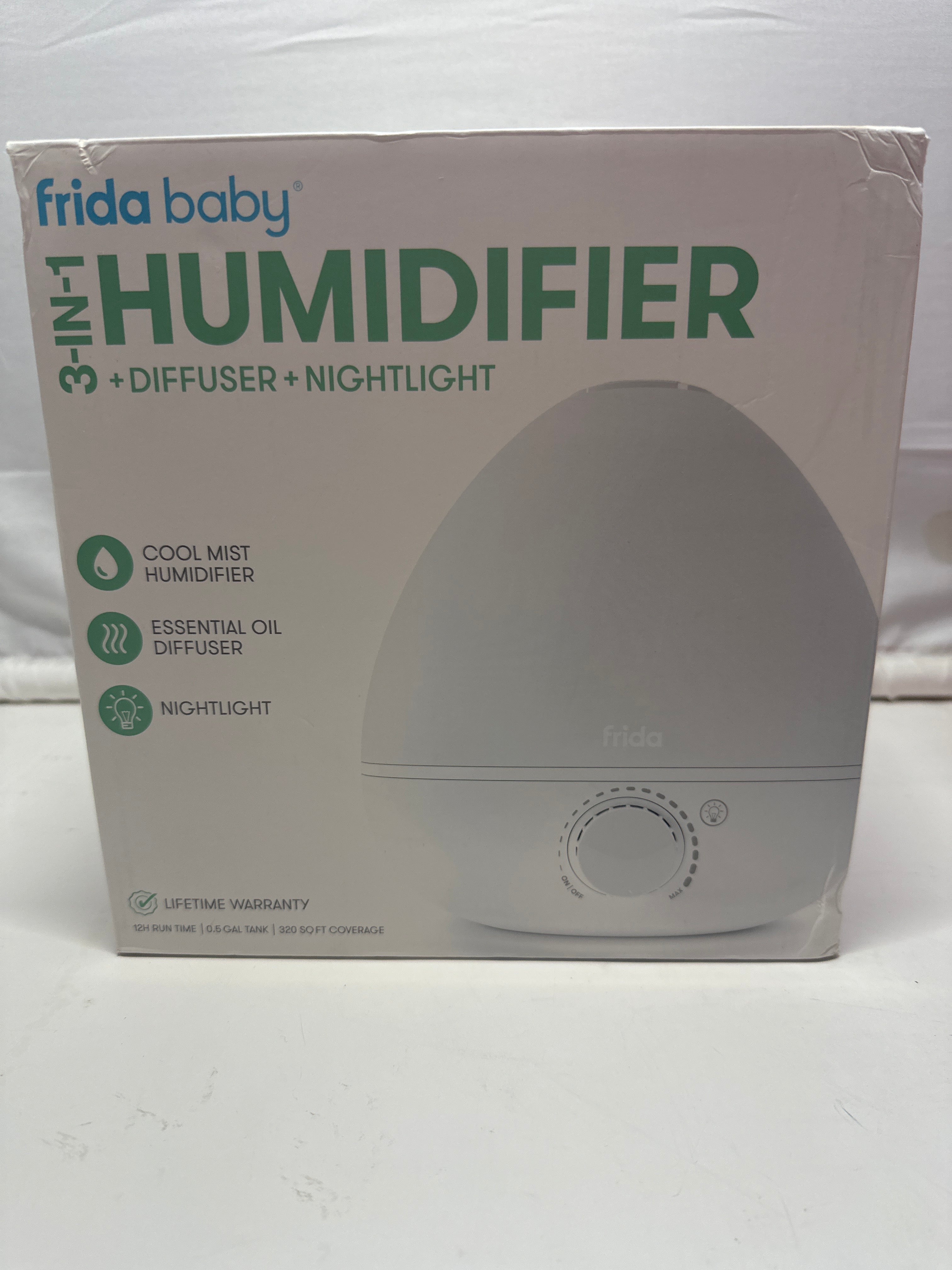 Frida Baby 3-in-1 Humidifier Diffuser Nightlight Cool Mist White