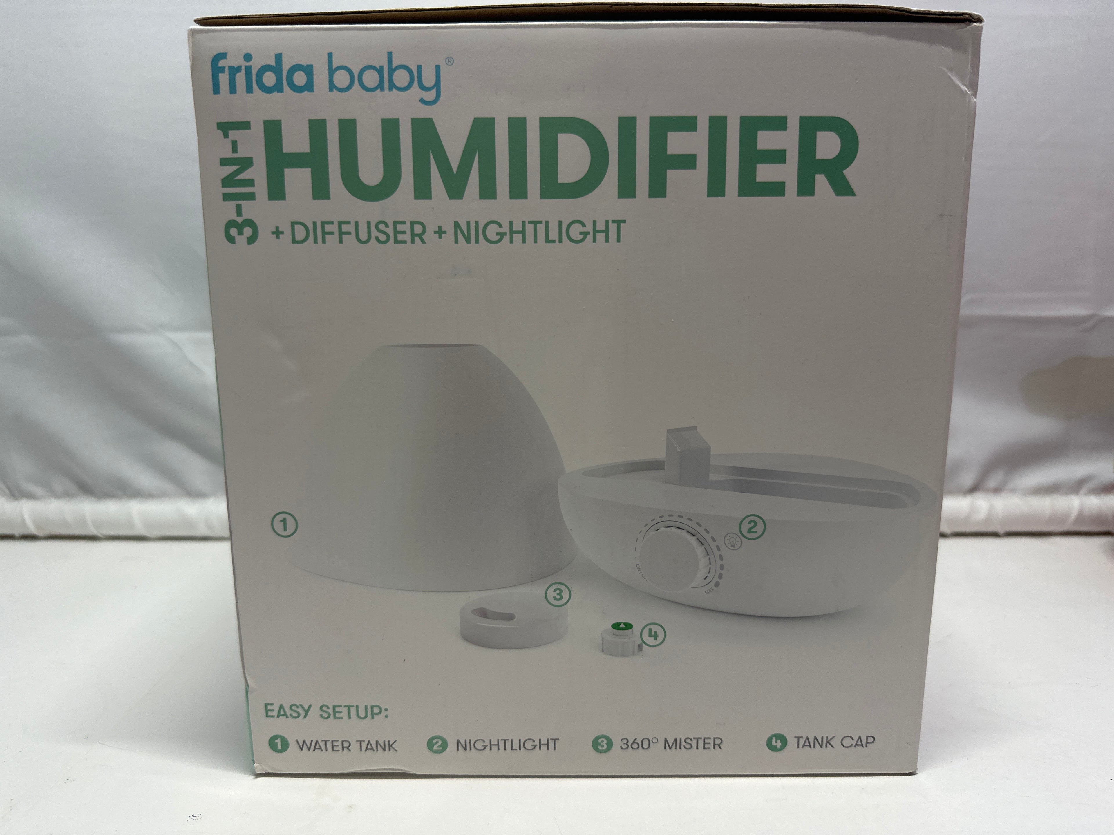 Frida Baby 3-in-1 Humidifier Diffuser Nightlight Cool Mist White