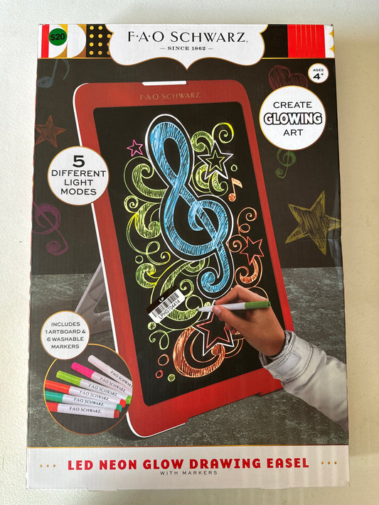 FAO Schwarz Neon Glow Drawing Easel