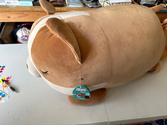 Squishmallows 18" Large Plush Regina Brown and White Corgi Sleepamallows