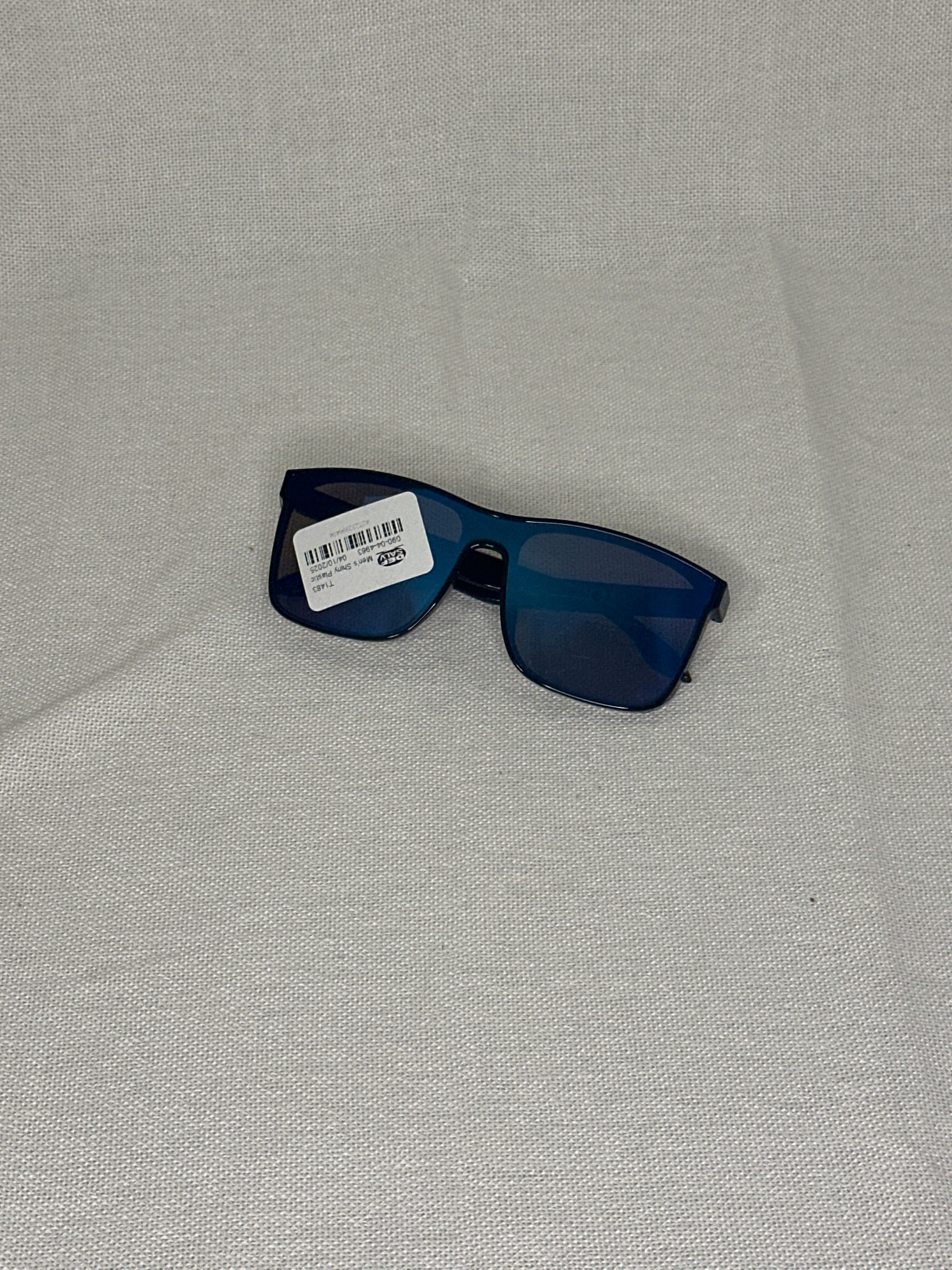 Men's Shiny Plastic Shield Sunglasses - Original Use™ Black: Scratch-Resistant, UV Protection, Recycled Material
