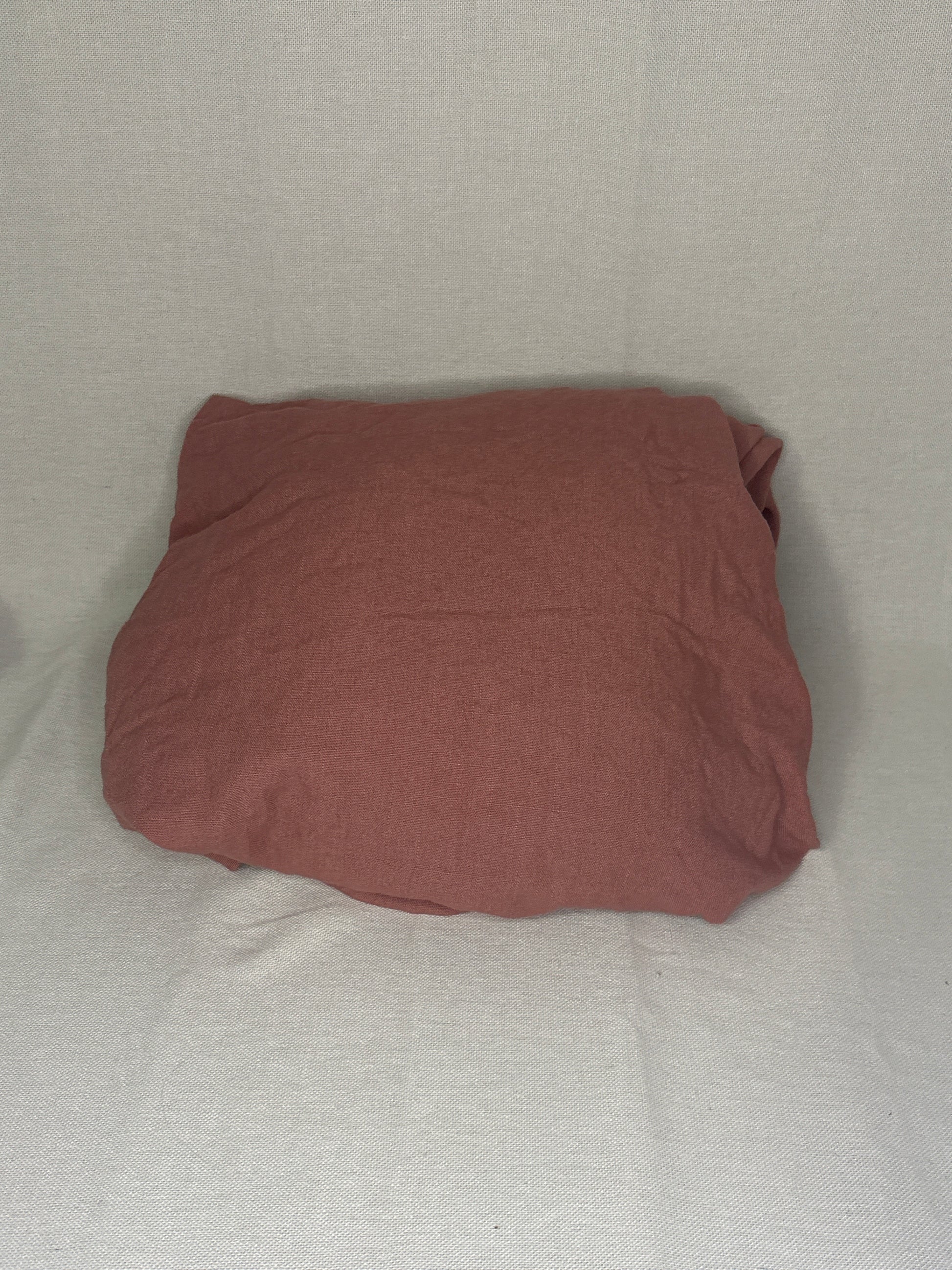 Full/Queen Heavyweight Linen Blend Duvet Cover-Rose - Casaluna™