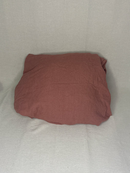Full/Queen Heavyweight Linen Blend Duvet Cover-Rose - Casaluna™