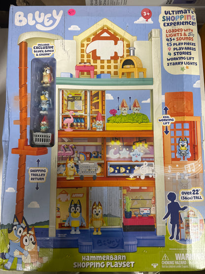 Bluey Hammerbarn Shopping Playset, Including Lights and 45+ Sounds, Ages 3+