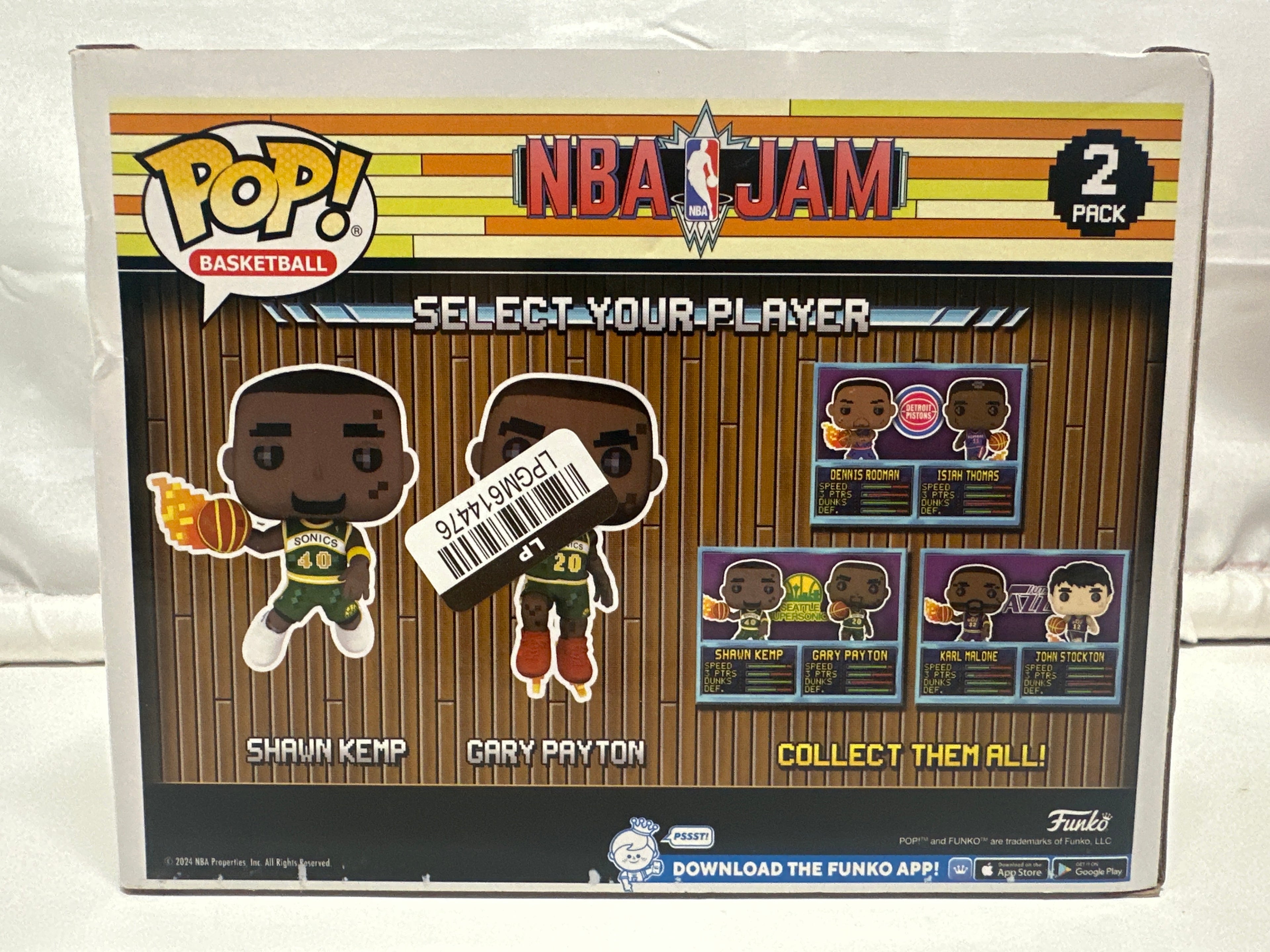 Funko Pop Basketball NBA Jam Shawn Kemp Gary Payton 2-Pack Sonics