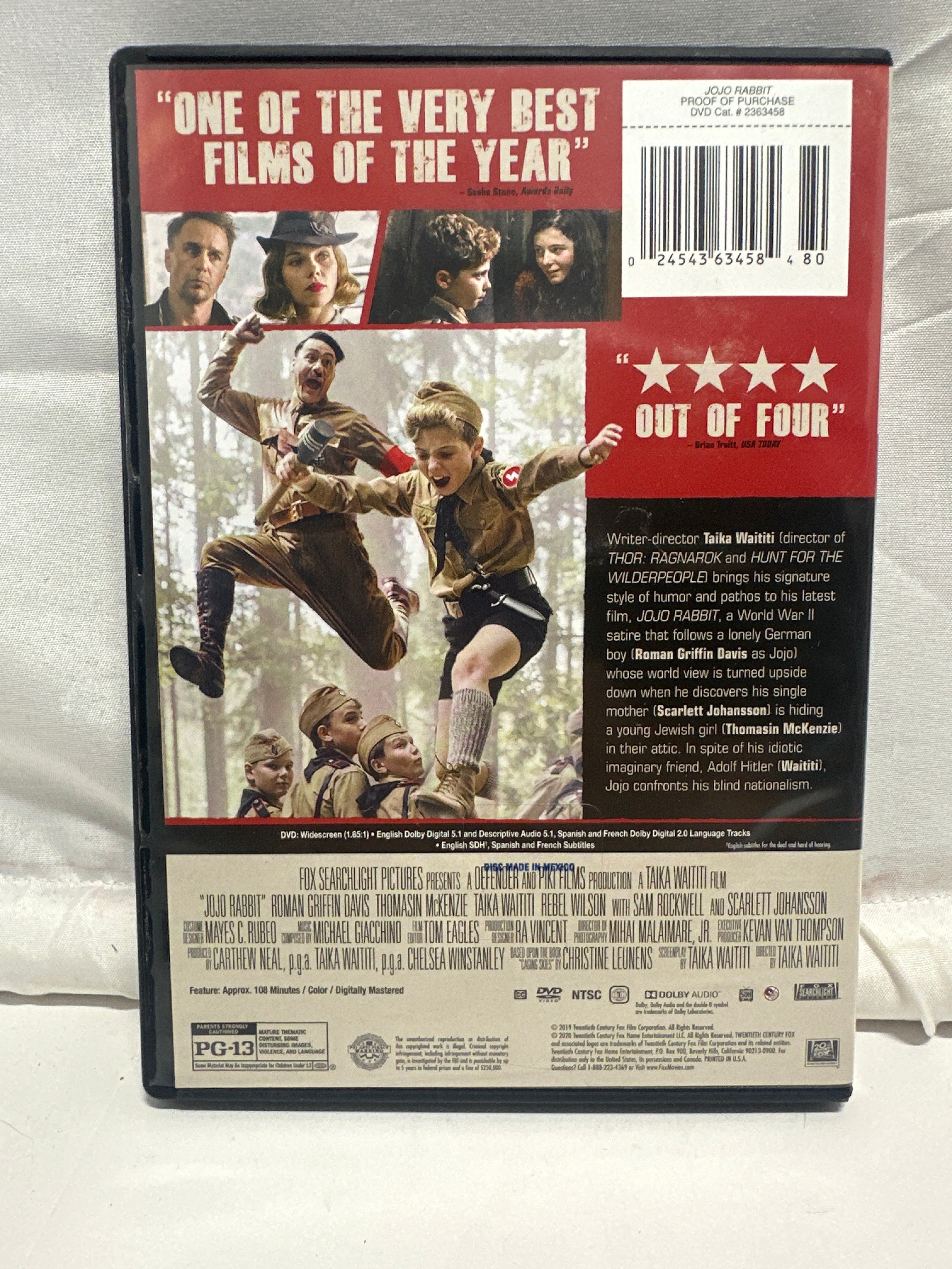 Jojo Rabbit - DVD New Broken Case Tab Read Description