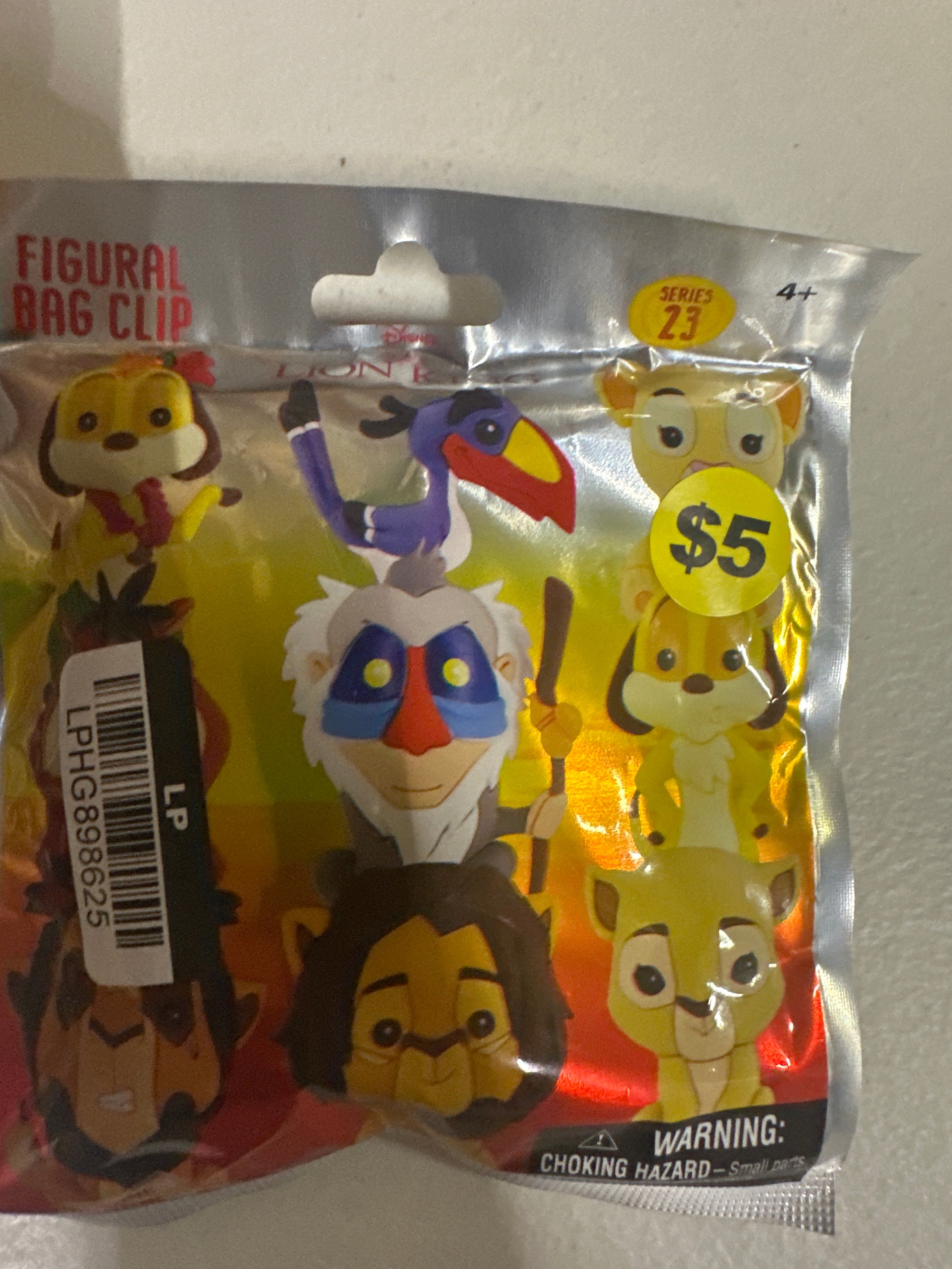 3D Figural Foam Bag Clip Disney Series 54 Lion King 30th Anniversary Mystery Pack