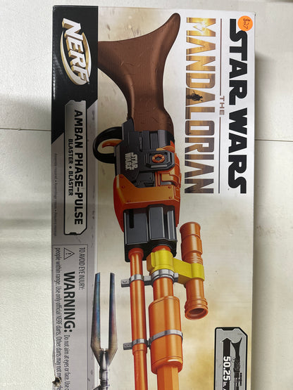 Nerf Star Wars Amban Phase-Pulse Blaster, The Mandalorian, Scope, 10 Official Elite Darts, Breech Load, 50.25 Inches Long