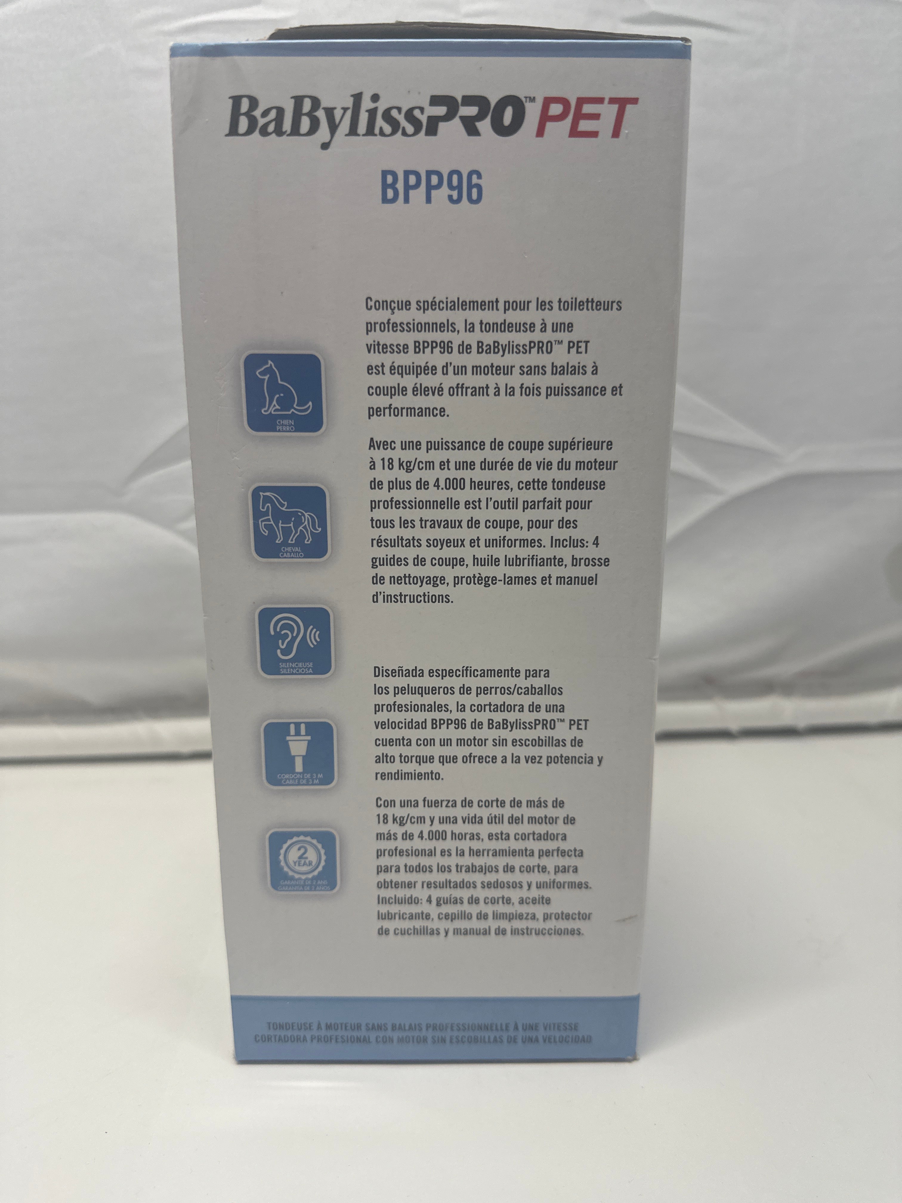 BaBylissPRO PET BPP96 Professional Single Speed Brushless Motor Clipper New