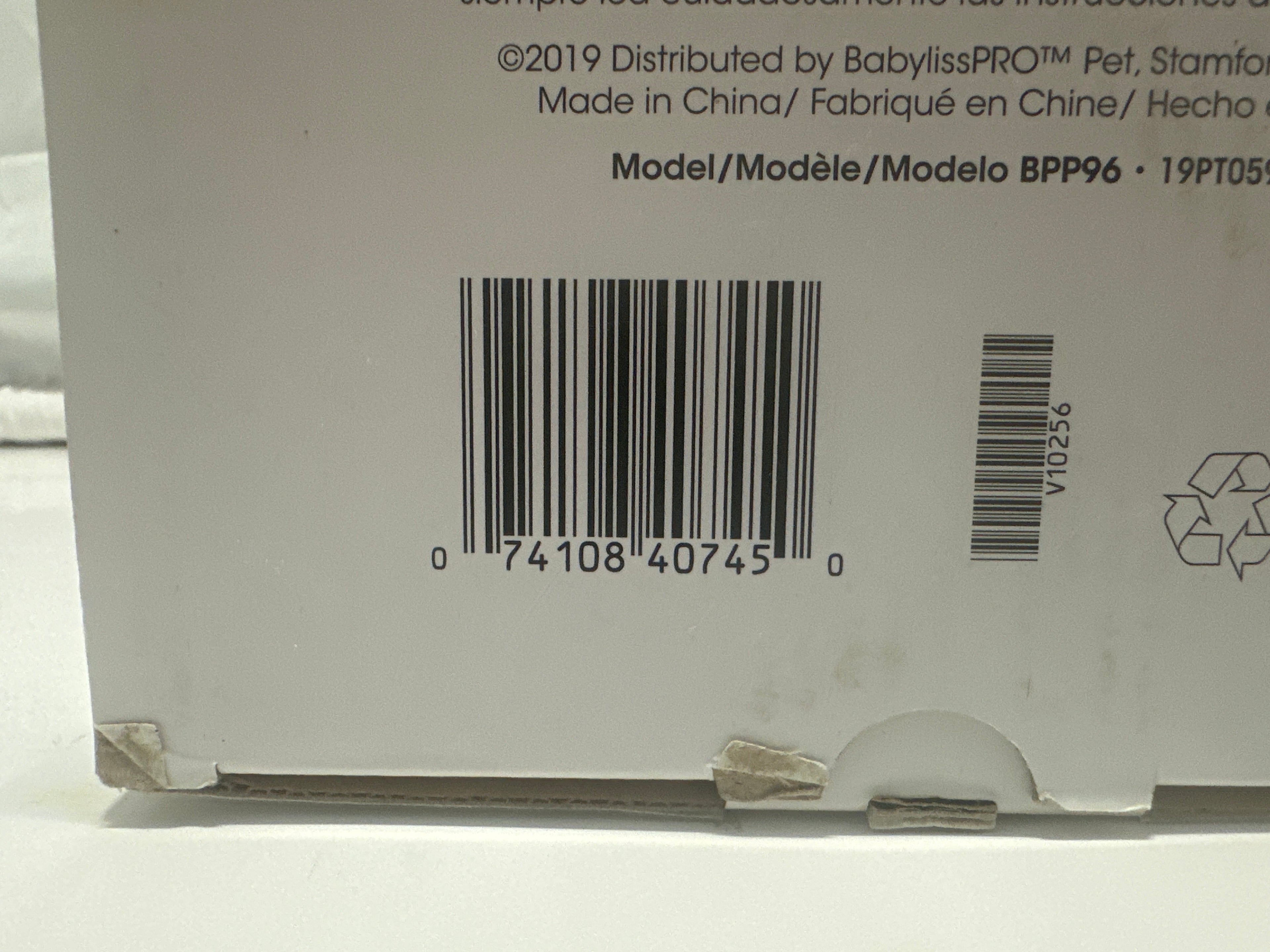 BaBylissPRO PET BPP96 Professional Single Speed Brushless Motor Clipper New
