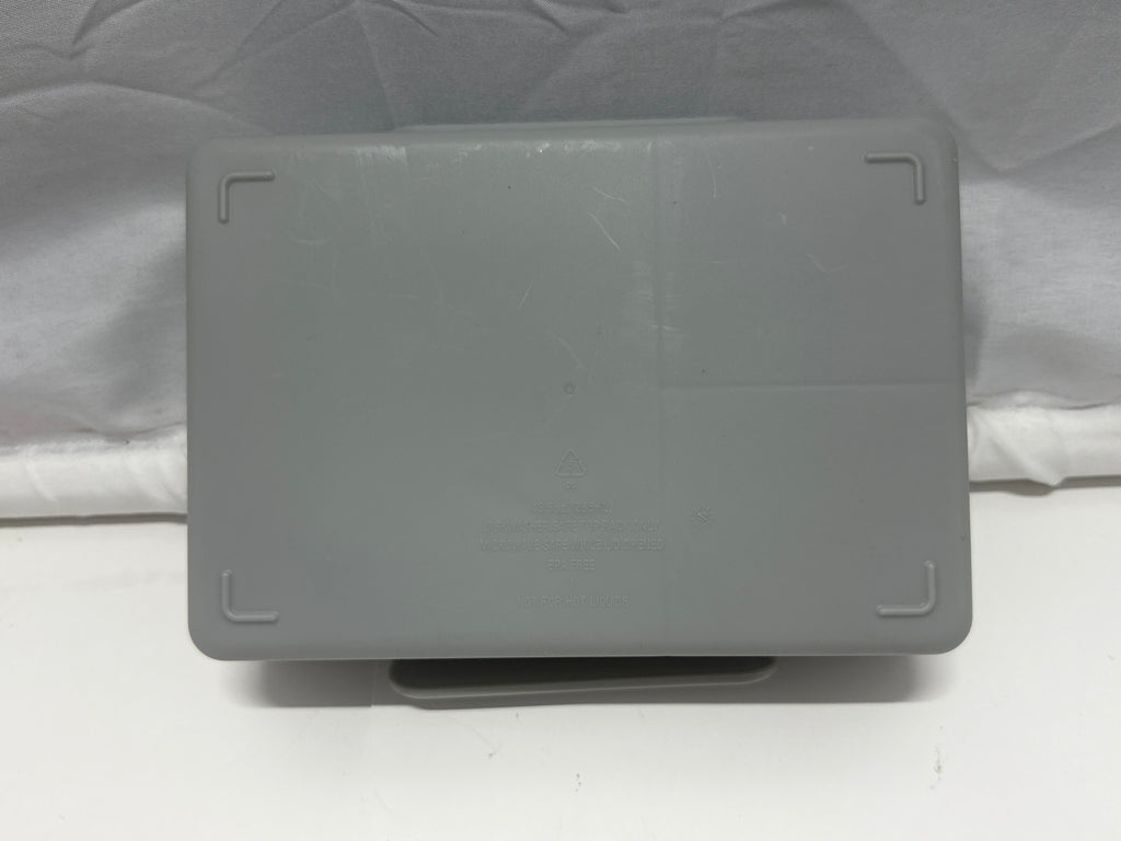 Dealworthy Bento Box 3 Compartment Lunch Box Gray Microwave Dishwasher Safe