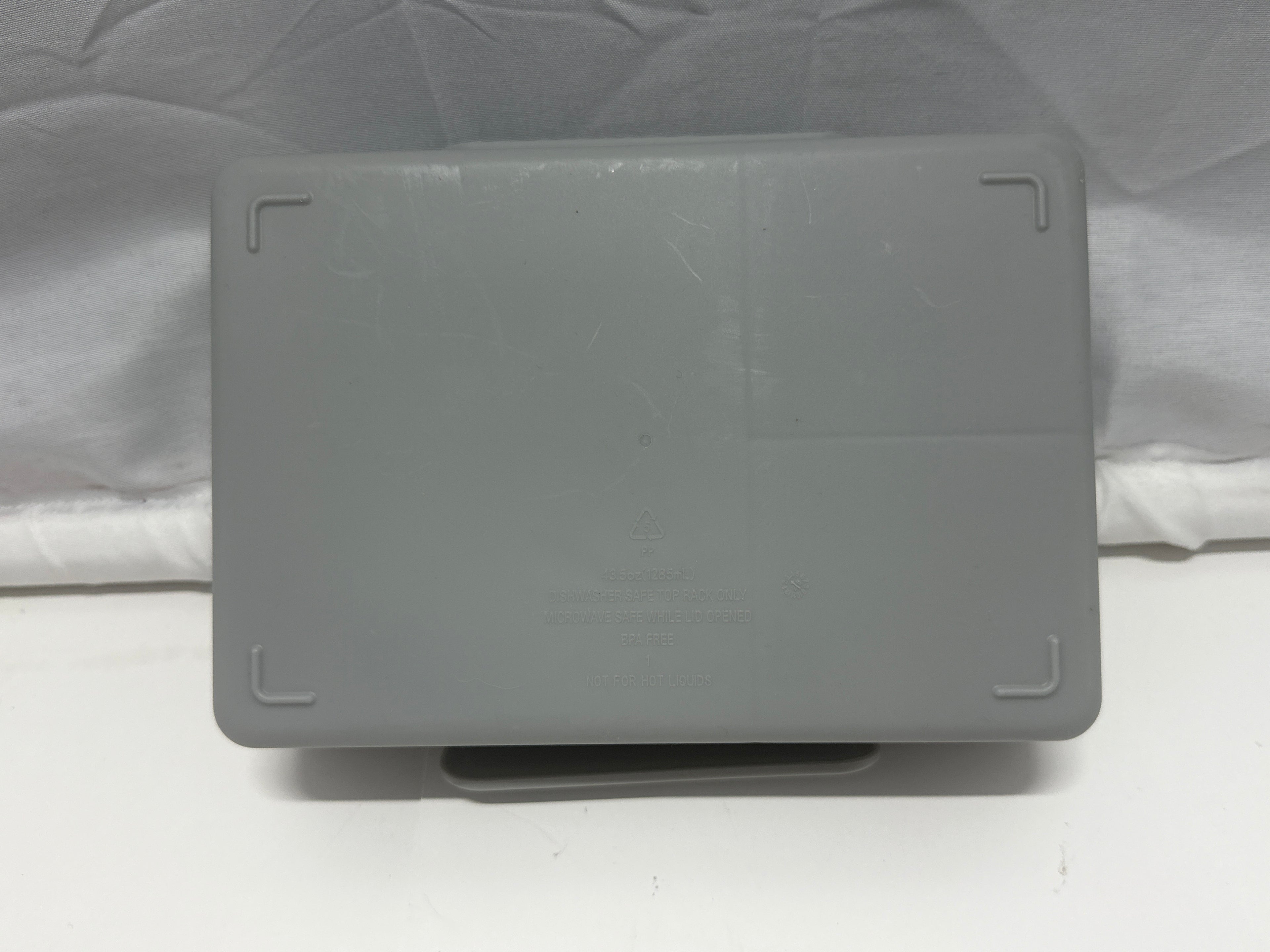 Dealworthy Bento Box 3 Compartment Lunch Box Gray Microwave Dishwasher Safe