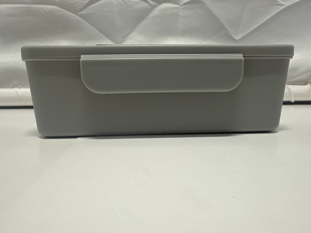 Dealworthy Bento Box 3 Compartment Lunch Box Gray Microwave Dishwasher Safe