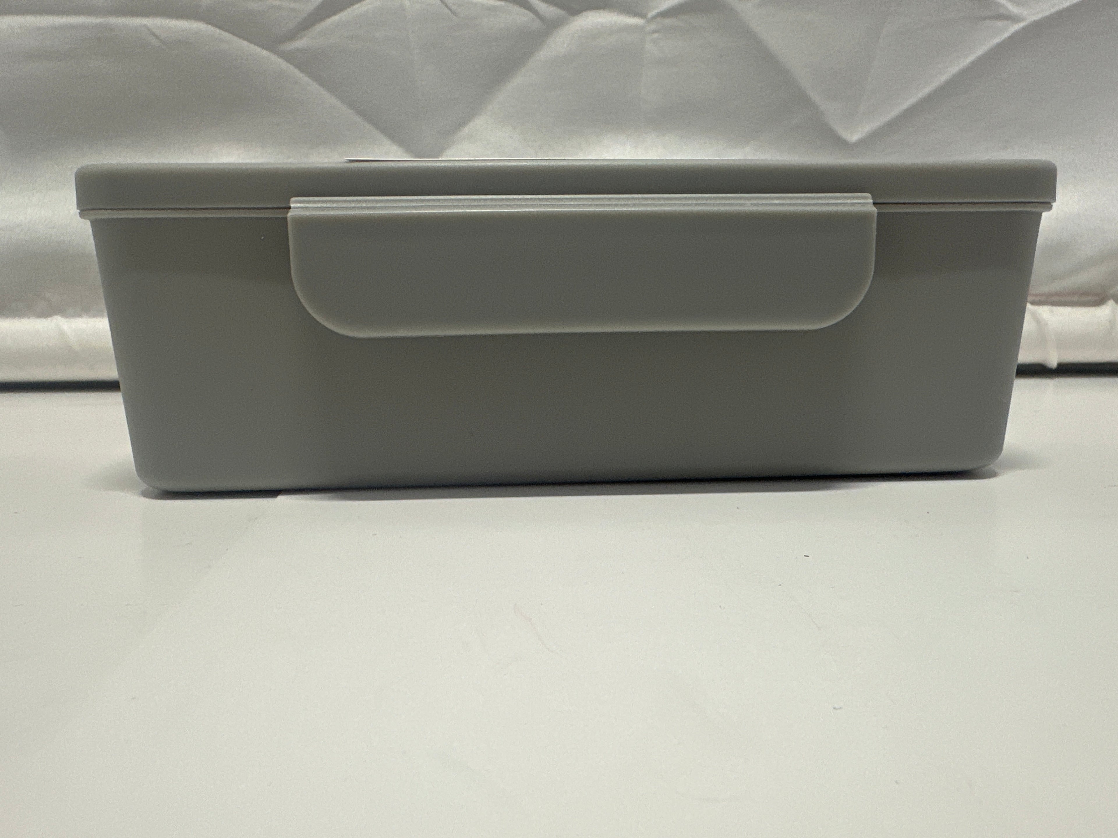 Dealworthy Bento Box 3 Compartment Lunch Box Gray Microwave Dishwasher Safe