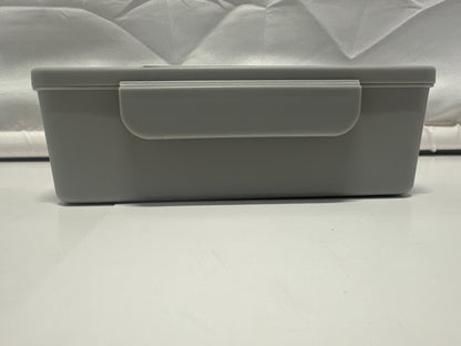 Dealworthy Bento Box 3 Compartment Lunch Box Gray Microwave Dishwasher Safe