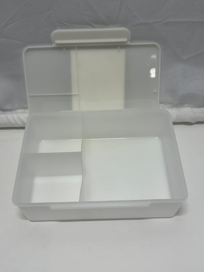 Dealworthy Bento Box 3 Compartment Lunch Box Clear Microwave Dishwasher Safe