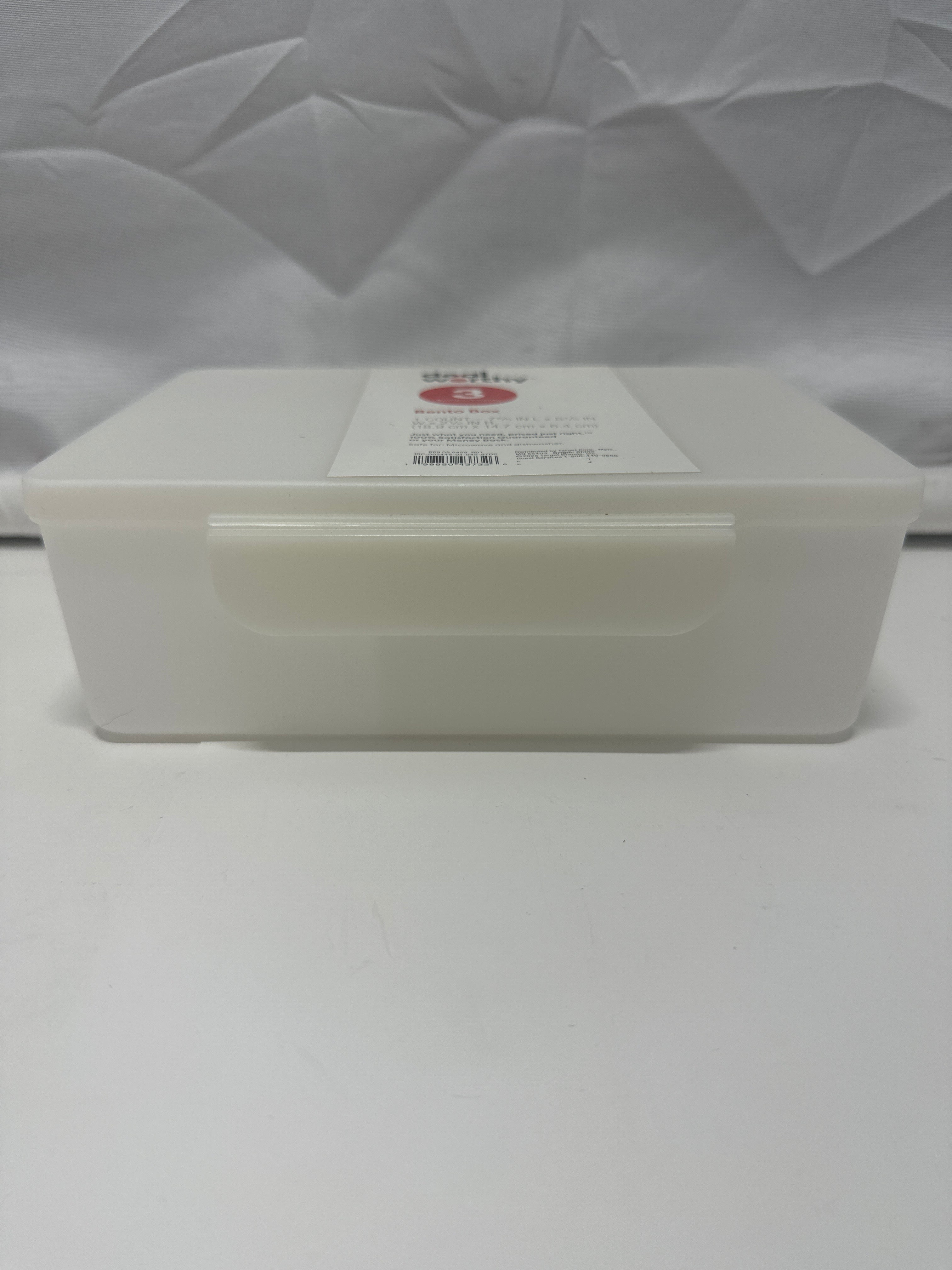 Dealworthy Bento Box 3 Compartment Lunch Box Clear Microwave Dishwasher Safe
