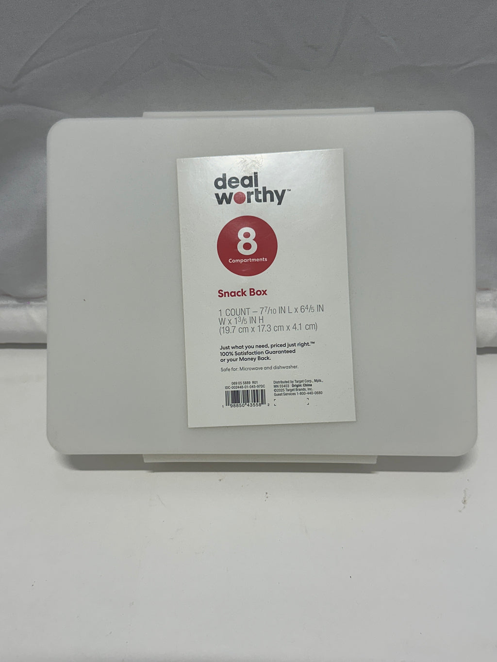 Dealworthy Snack Box 8 Compartment Clear Bento Food Storage Container