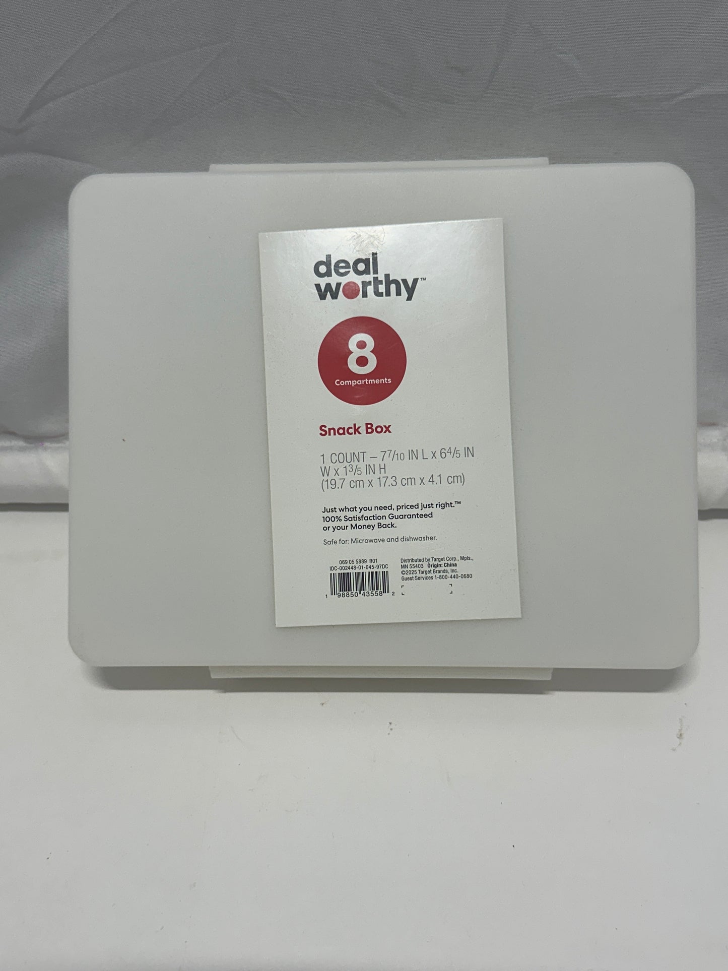 Dealworthy Snack Box 8 Compartment Clear Bento Food Storage Container