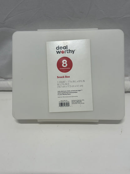 Dealworthy Snack Box 8 Compartment Clear Bento Food Storage Container